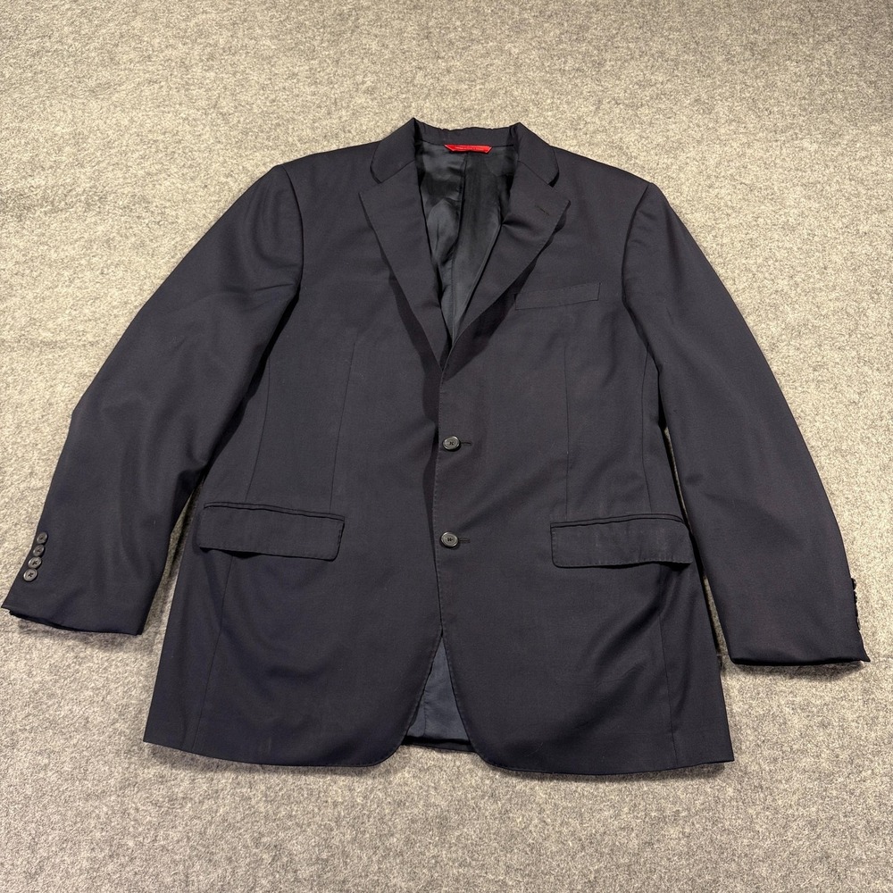 Samuelsohn Performance Suit Jacket Mens 44L Navy Blue Wool Loro Piana Sport Coat